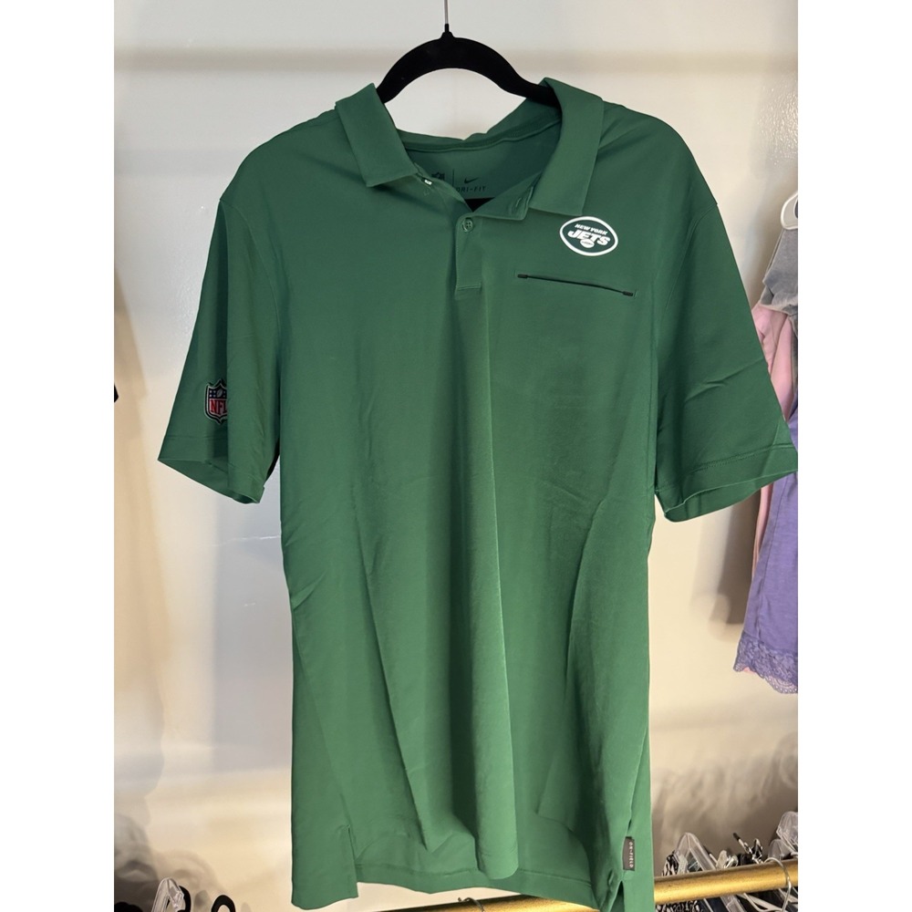 New‎ York Jets Shirt Nike NFL On Field Dri-Fit Short Sleeve Men's Green Size L